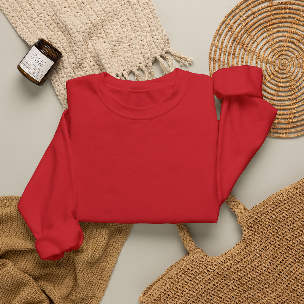 Minimal White Crewneck Sweatshirt