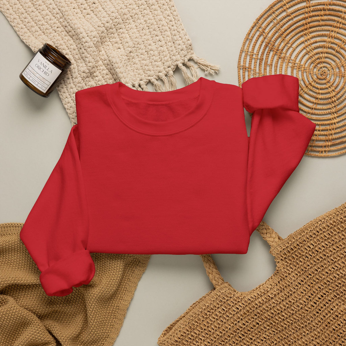 Minimal White Crewneck Sweatshirt