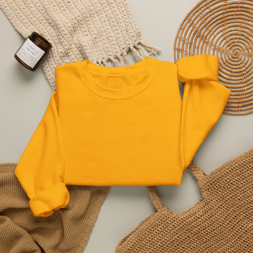 Minimal White Crewneck Sweatshirt