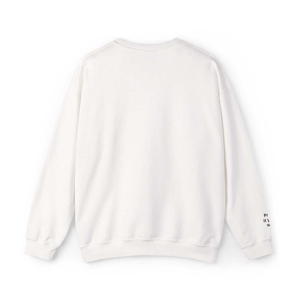 Minimal White Crewneck Sweatshirt