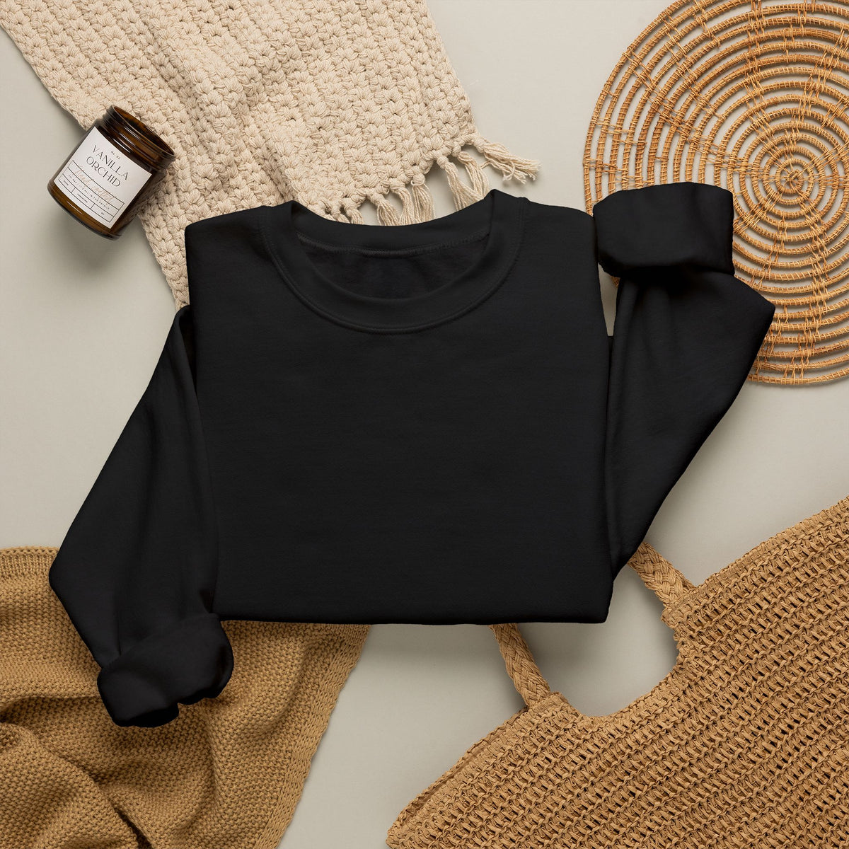 Minimal White Crewneck Sweatshirt