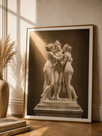 Die Drei Grazien Three Graces Poster und Leinwand – klassische Marmorskulptur und griechische Mythologie Kunst